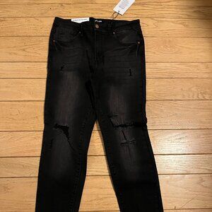 Distressed black skinny jeans Size 13/30 - new tags on, never worn